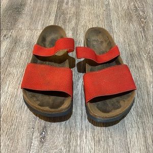 Birkis by Birkenstock red sandals size 39